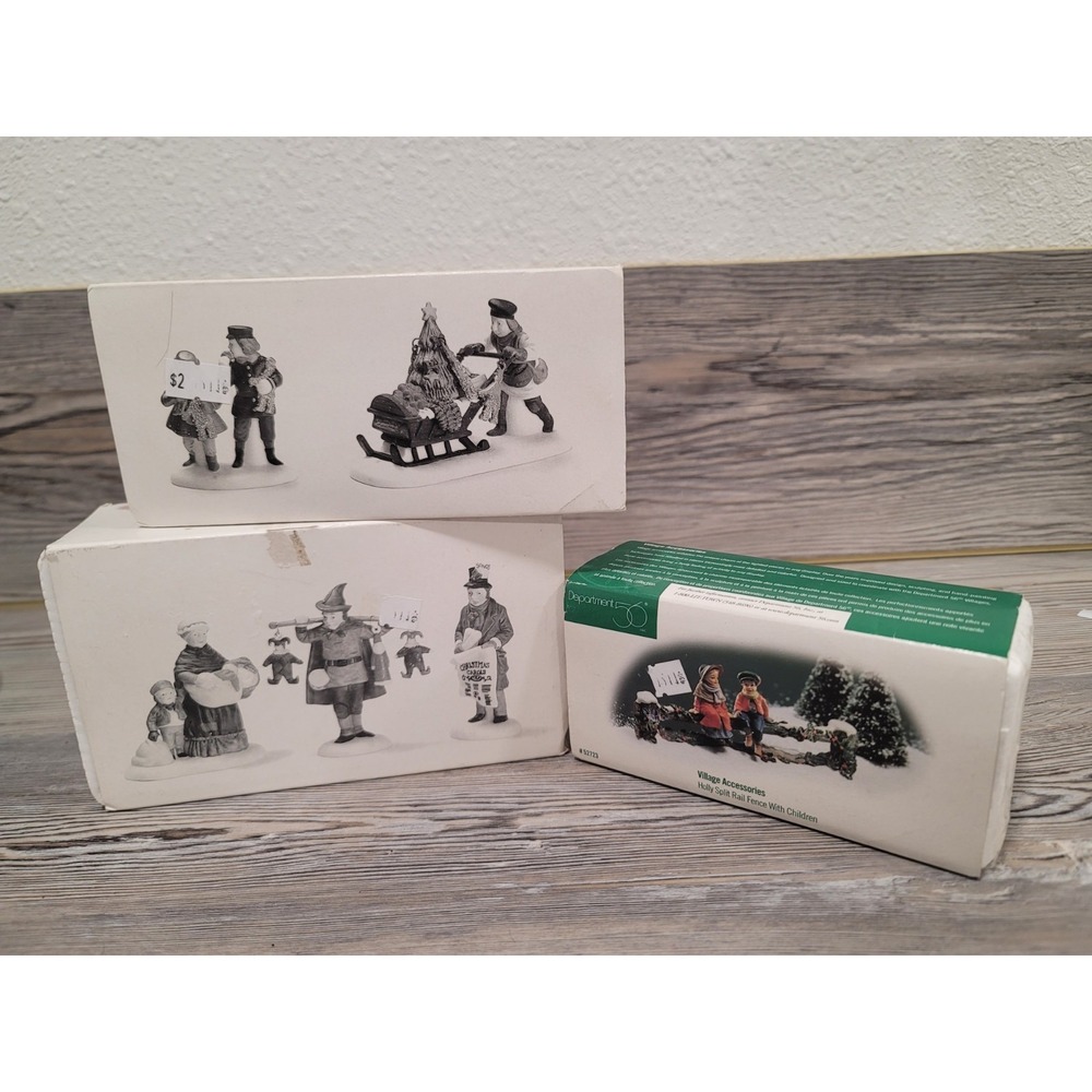 Dept 56 Portobello Road Peddlers, Village Accessories, Gingerbread Vendor lot 3